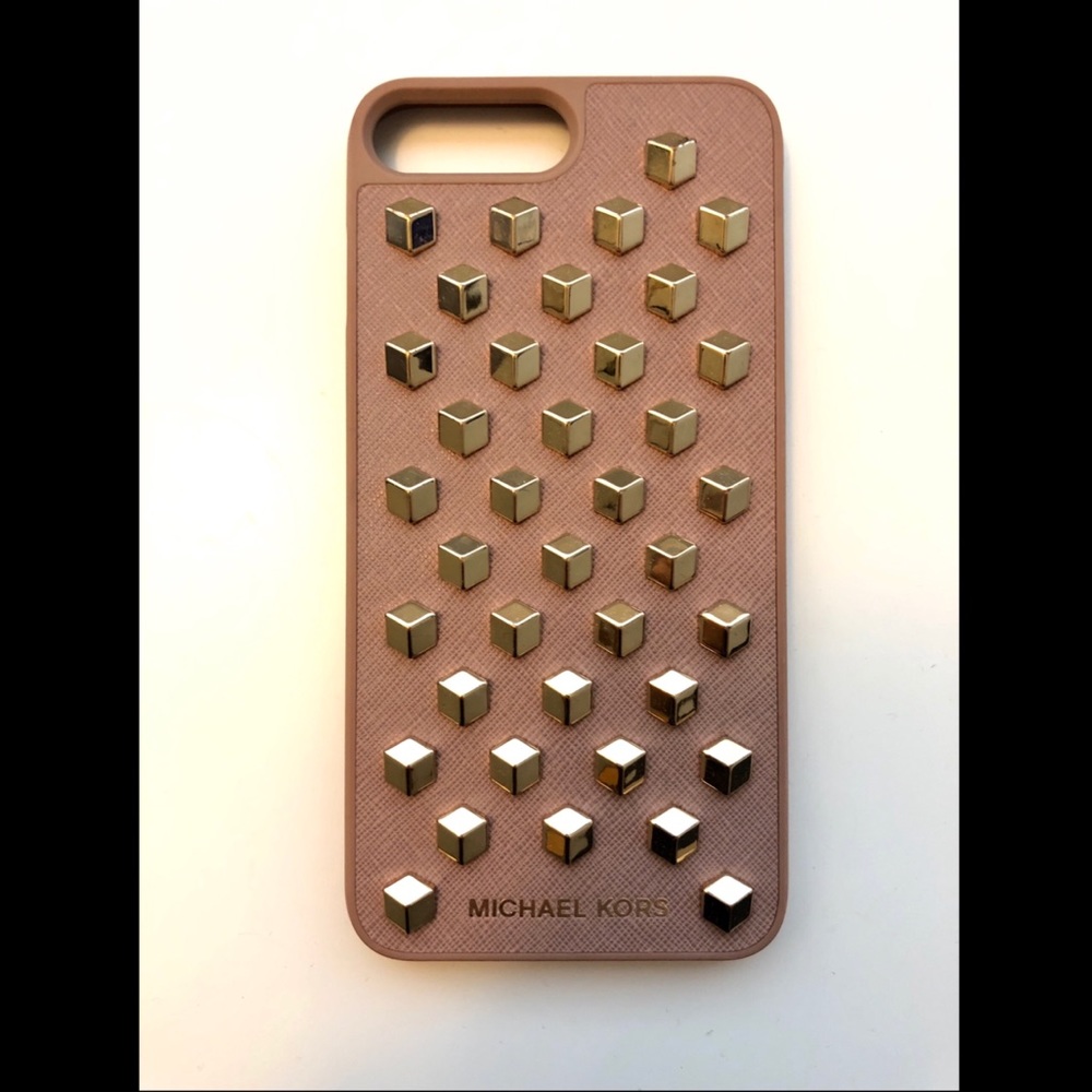 Michael Kors Mauve/GoldStudded IPhone 8 Case